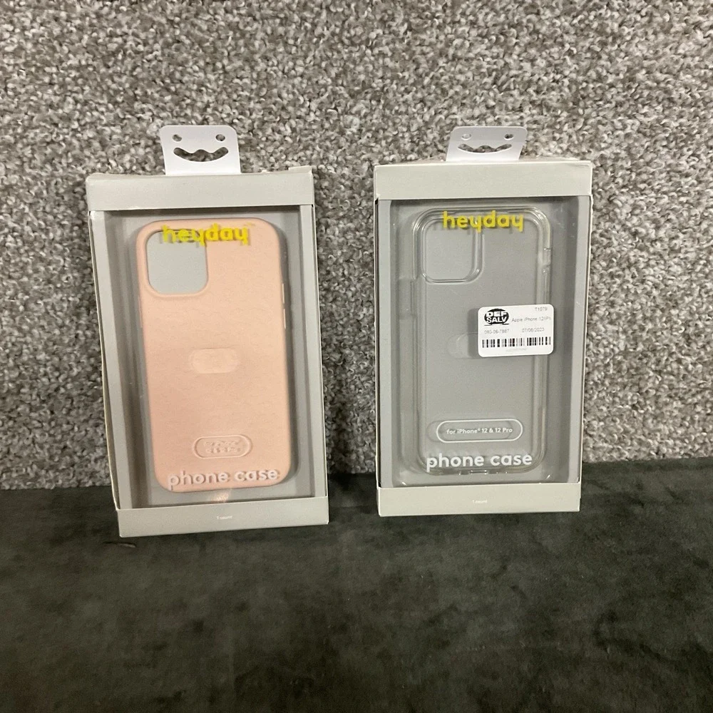 Lot of 2 Heyday Cases For iPhone 12/iPhone 12 Pro Gray and Light Pink NIP